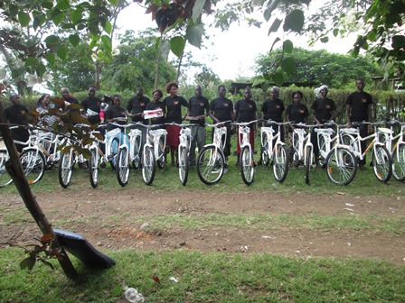 Health workers Bike4Care Kenya receive bicycles